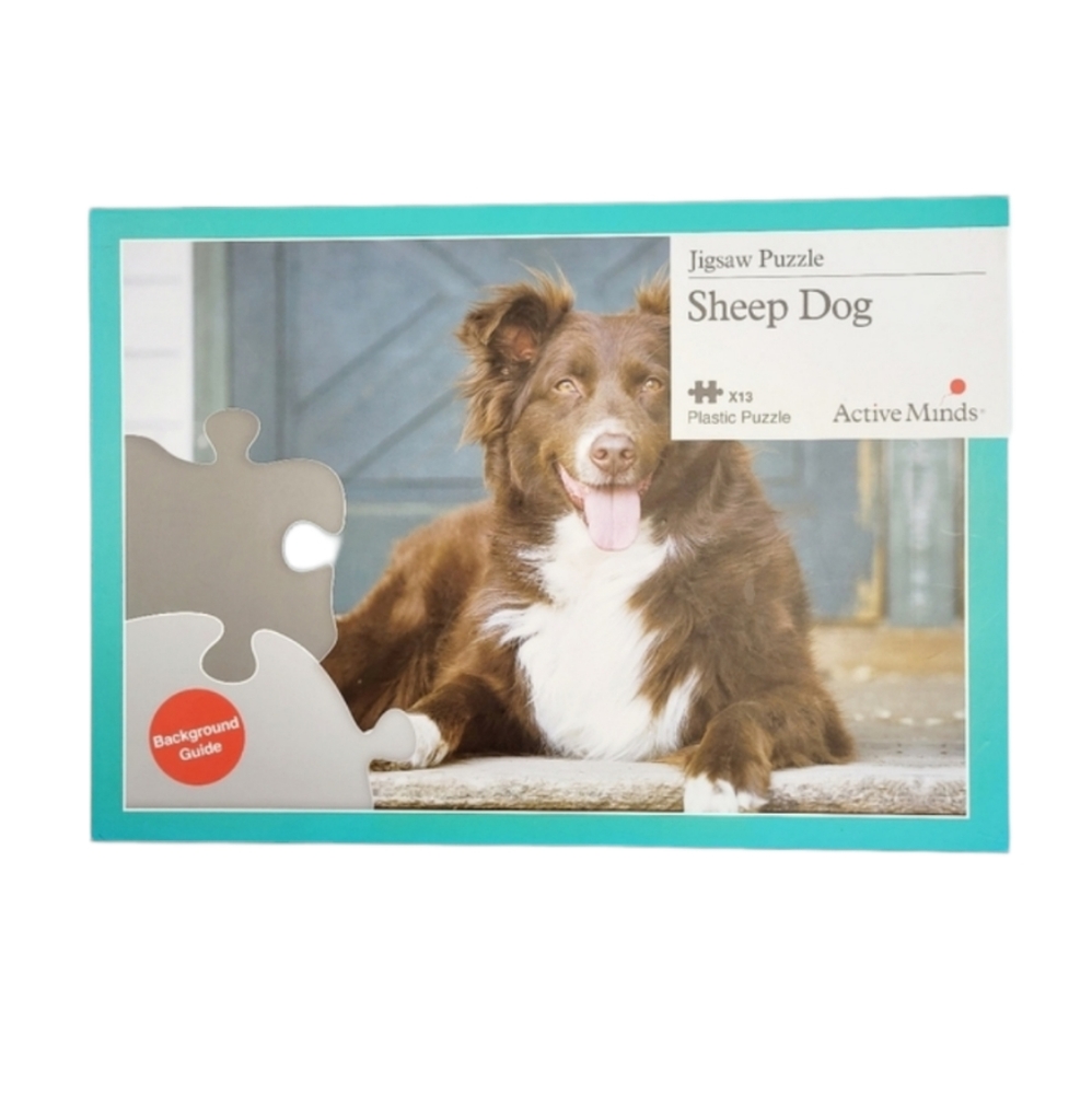 Active Minds 13 Piece Sheep Dog Jigsaw Puzzle for use with Alzheimers/ Dementia